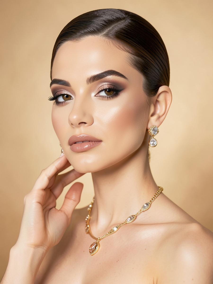 Special occasion glam makeup and styling